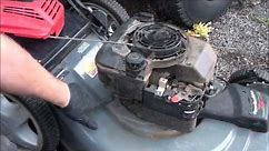 EASY! HOW TO FIX a Briggs and Stratton lawnmower STARTER PULL ROPE