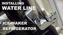 INSTALLING ICE MAKER / REFRIGERATOR WATER LINE - using 1/4" compression hose
