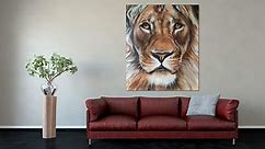 Löwe realistisch gemalt