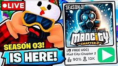 NEW Season 3 IS HERE! FREE UGC! Playing ROBLOX Mad City WITH VIEWERS!