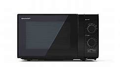 Sharp YC-GS01U-B 700W 20L Solo Microwave Oven With Defrost Function  Black