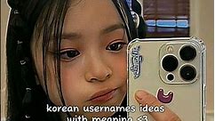 Korean usernames ideas with meaning💮 #blue_sky_x #korean #usernames #aesthetic #fypシ