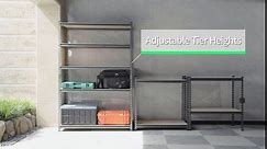 STRENGLEE 5-Tier Storage Rack Metal Shelves, Shelves for Wall Storage, Adjustable, Heavy Duty, Garage & Warehouse Storage, 28x12x59 Inches, 265 lbs/Level