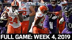 Cleveland Browns vs. Baltimore Ravens Week 4, 2019 Full Game