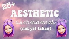25+ Aesthetic Usernames 2021 (that are not taken) ⛅💕