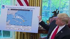 Trump shows hurricane chart that appears to be altered