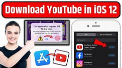 YouTube This Application Requires iOS 14.0 or Later Fixed | Download YouTube in Old iPhone 5s, 6, 6+