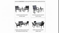 C-Hopetree Outdoor Dining Chair for Outside Patio Table, Metal Frame, Black All Weather Wicker