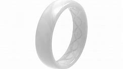 Solid Pearl White, Thin, & Breathable Silicone Groove Ring