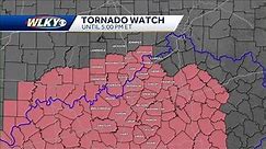 Tornado warning issued in central Kentucky