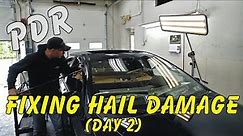 Fixing Hail Damage with Paintless Dent Removal (Day 2 PDR)