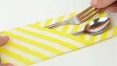 How to Wrap Silverware with Paper Napkins