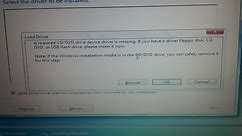 Windows 7 - CD / DVD driver missing ERROR BUG FIX installing from DVD or USB