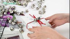 VGOODALL 100PCS Jingle Bells for Crafts, 1 Inch Jingle Bells Silver Jingle Bells Bulk for DIY Project Christmas Party Decor
