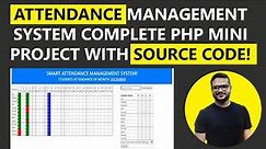 Attendance Management System Project in PHP with Source Code | Complete Project