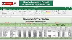 How to prepare a payroll in Excel