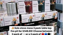 🔥Solo stove stainless steel mesa 3 pack table top fire pit for $149.99! Choose between 3 pack of ⚪️or a 3 pack of 🔴🔵⚫️! 🎁Awesome Father’s Day gift idea! Also available on Costco.com! #costcodeals #costco #solostove @solostove | Costco Deals