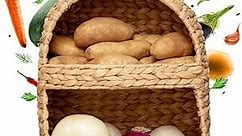 ERALEN Premium Potato and Onion Storage Bin – Versatile Storage for Potatoes and Onions, Garlic Container Storage, and More – Ideal for Housewarming Gift Baskets – Chic Kitchen Countertop Organizer