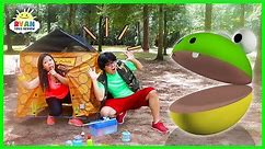 Pac-Man in Real life Camping Trip vs Ryan's Mommy and Daddy!