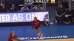 She put her body on the line to make this play 😤 #volleyball #NCAA #dive #collegevolleyball