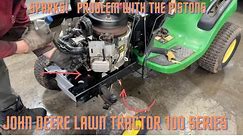 Sparks coming out of my John Deere 22hp Briggs & Stratton lawn tractor mower. What's wrong?