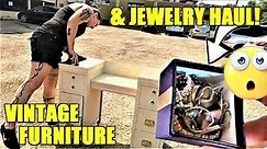 Ep528: AMAZING GARAGE SALE FURNITURE MAKE OVER AND JEWELRY HAUL! 🤯🤯🤯 You won't believe it!
