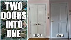How To Glue Two Doors Together | Turn French Doors Into A Single Door (DIY)