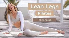 10 MIN LEAN + TONED PILATES LEGS | lying down leg workout beginner friendly