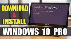 HOW TO INSTALL WINDOWS 10 PRO