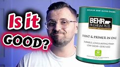 BEHR PREMIUM PLUS PAINT AND PRIMER IN ONE | HOME DEPOT PAINT REVIEW