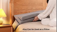 EUHAMS Full Size Bed Wedge Pillow - Bed Gap Filler Mattress Wedge Headboard Pillow Close The Gap 0-7" Between Your Headboard and Mattress or Wall for Sleeping Backrest Pillow (54"x10"x6" White)