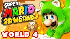 Super Mario 3D World - World 4 100% (Nintendo Wii U Gameplay Walkthrough)