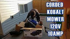 How to Assemble KOBALT Corded Mower. Unboxing. How to Use. How to Operate.