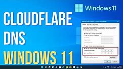 How to Set Up 1.1.1.1 DNS Server for Windows 11 | Change DNS To CloudFlare In Windows 11