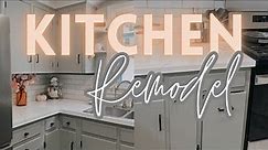 🏠FIXER UPPER KITCHEN REMODEL / Fixer Upper Kitchen Cabinets / New Flooring / Green Kitchen Cabinets