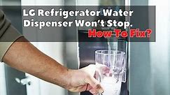 LG Refrigerator - Water Dispenser Won't Stop Running. How To Fix? - DIY Appliance Repairs, Home Repair Tips and Tricks