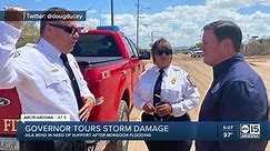 Governor Ducey tours storm damage in Gila Bend