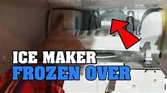 Ice maker FROZEN over - how to FIX your freezer machine