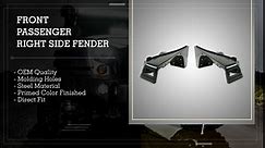 Fender Front Quarter Panel Primed Steel Passenger Right Side For Jeep Wrangler TJ 1997 1998 1999 2000 2001 2002 2003 2004 2005 2006 - CH1241225