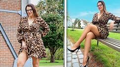 Leopard Print Dress Styling: Nylon Stockings & High Heels | Fashion Lookbook | Kats little world