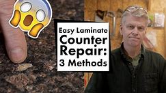 Do It Yourself Repair Laminate Counter Top - 3 methods colorfill fix burns, chips and cracks