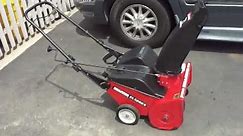 Snapper SX5200E single stage snowblower 2 cycle Tecumseh HSK850 cold start & run found free