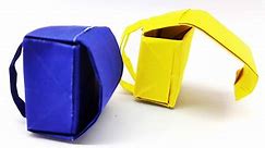 How To Make Origami School Bag | Backpack Diy Paper - Easy Tutorial