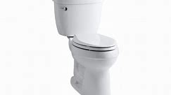 KOHLER Cimarron Comfort Height the Complete Solution 2-Piece 1.28 GPF Single Flush Elongated Toilet in White, Seat Included K-11451-0