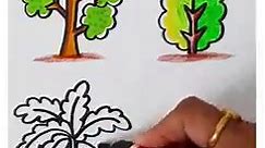 Types Of Trees 🌳 🌴🌲#TinyPrintsArt #fbreels #fbviral #onlinedrawingclass #onlineartclass #education | Tiny Prints Art Academy