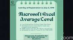 Microsoft Excel Online Training - Average Level