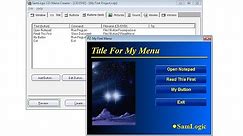 SamLogic CD-Menu Creator - Tutorial - How to create a basic menu