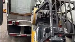 Forklift accident, driver pulled out