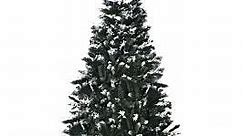 Bon Noel 6Ft Artificial Snow Dipped Christmas Tree Xmas Pencil Tree Dark Green