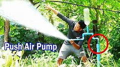 Improvised manual water pump no need electricity water from the deep well life hack easy way